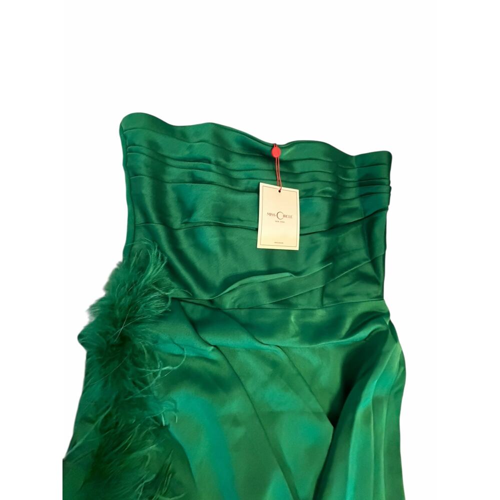 NWT Perrin Emerald Green Feather Miss Circle New York Gown - Size M - Picture 8 of 15